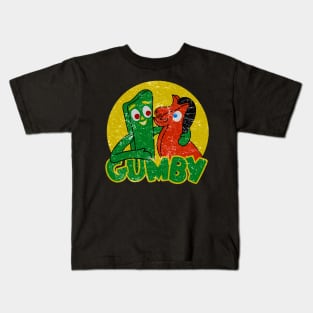 90s Distressed Gumby Kids T-Shirt